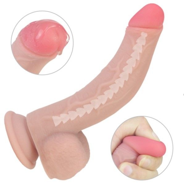 Dildo Realist Bendable Phill Silicon Liquid Natural Suction Cup 20Cm