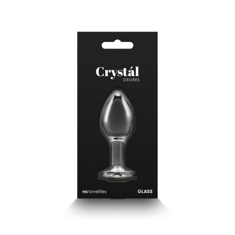 Dop anal din sticla Crystal - Desires - Rainbow Gem - Medium