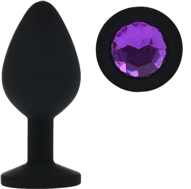 Dop anal mic din silicon Anal Plug Silicone Buttplug Small Black/Purple