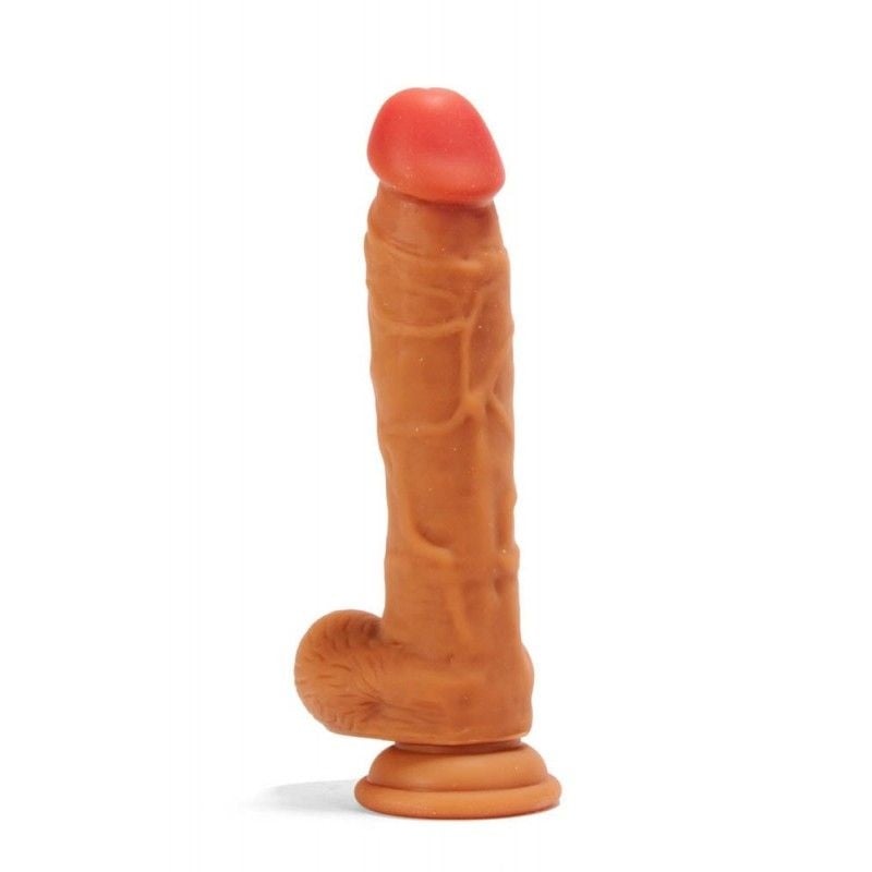 Dual Layered Dildo Brown 21.3cm - 1 | YEO