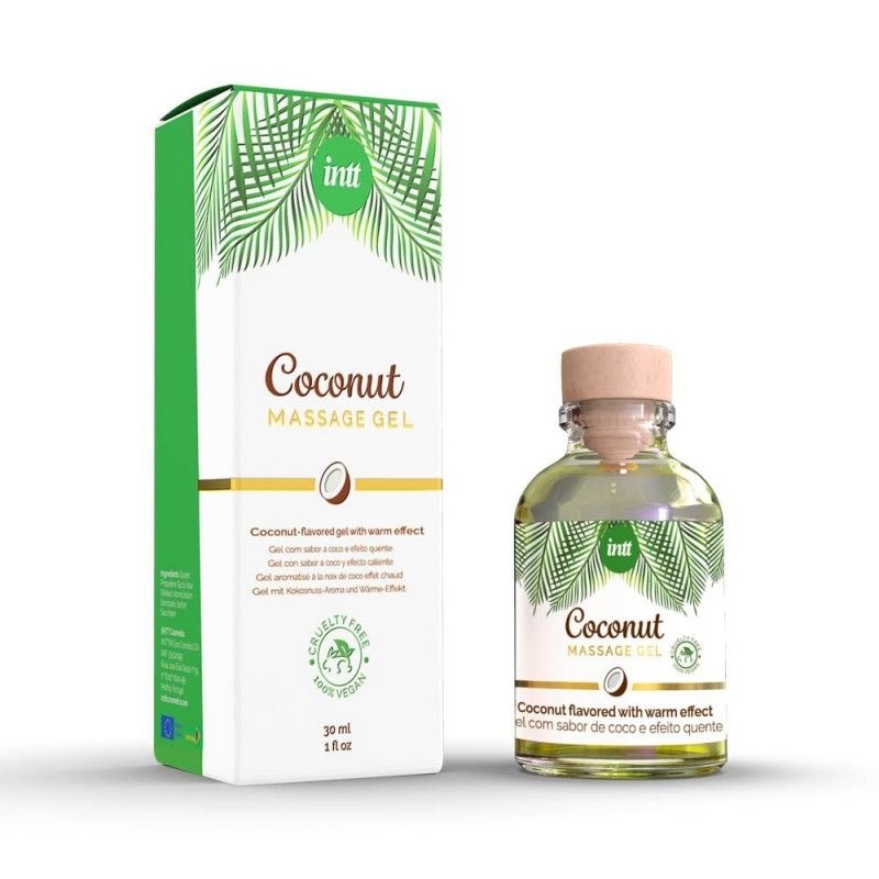 Gel de masaj cu un gust și o aromă dulce de cocos INTT Massage Gel Vegan Coconut - 3 | YEO