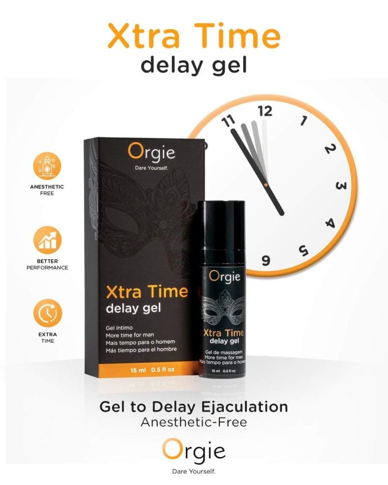 Gel erectie Xtra Time Delay Gel, 15ml - erectii indelungate