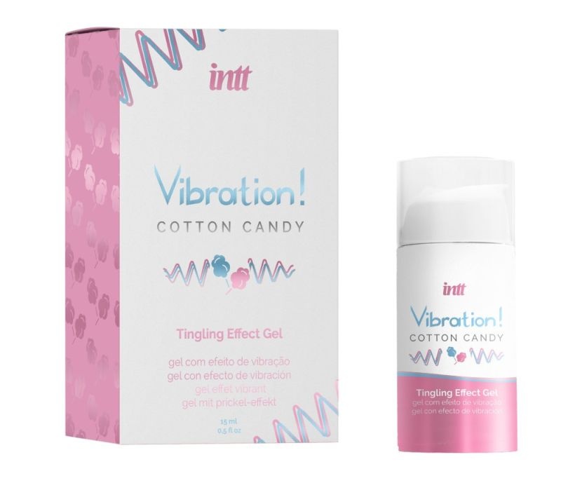 Gel pentru stimulare si excitare INTT Vibration! COTTON CANDY, 15ML