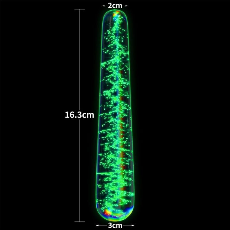 Glow-in-the-dark Twilight Gleam Glass Dildo-Slim Fantasy - 2 | YEO