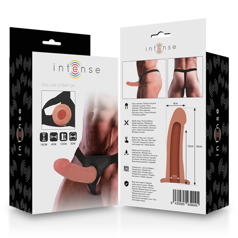 Ham Strap-on INTENSE cu prelungitor penis lungime 16x3 cm