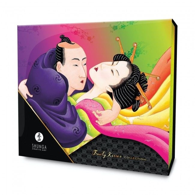 Kit masaj erotic pentru cupluri Shunga - Fruity Kisses Collection Kit