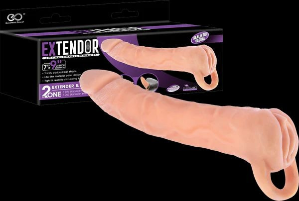 Manson pentru penis si masturbator cu deschidere de tip vagin EXTENDOR (24cm)