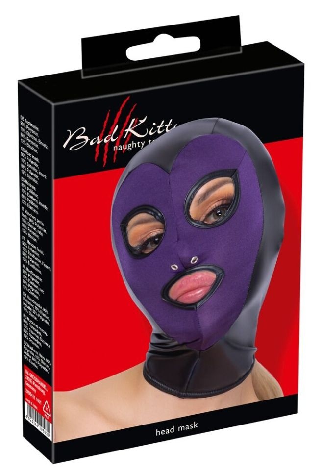 Masca de cap bicolora Bad Kitty Head Mask