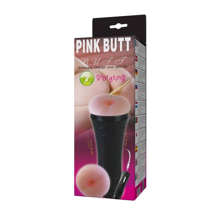 Masturbator cu 7 viteze de vibrație PINK BUTT