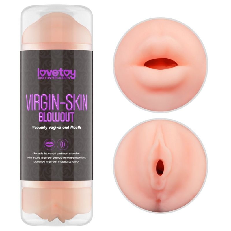 Masturbator dublu Virgin-skin Blowout Double Side Stroker Vagina and Mouth