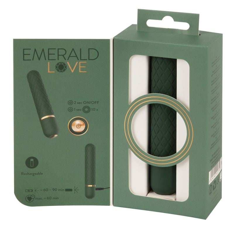 Mini vibrator de lux cu 10 moduri de vibratie Luxurious Bullet Vibrator (12,6 cm) - Reincarcabil - 1 | YEO