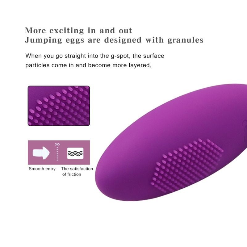 Ou vibrator cu 10 moduri de vibratii si telecomanda wireless Egg Vibrator Kate, Purple (17.5cm)