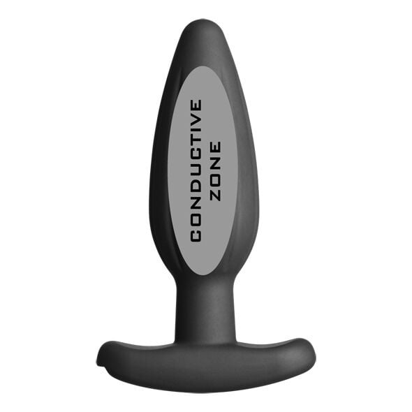 Plug anal cu stimulare electrica ElectraStim - Silicone Black Rocker Butt Plug Medium