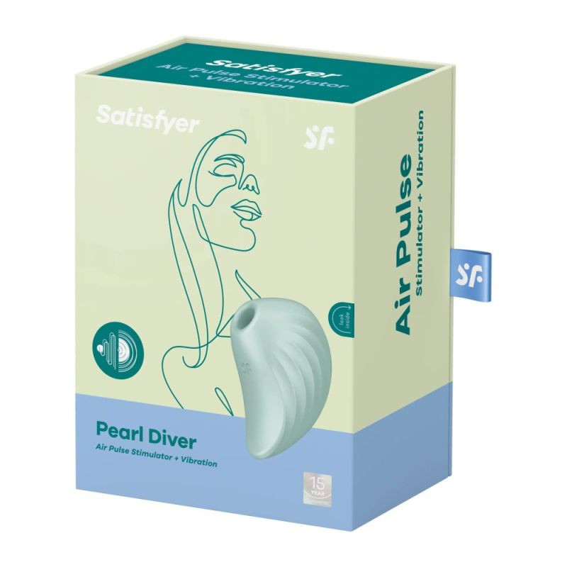 Stimulator clitoris Satisfyer Pearl Diver mint (9cm) - 1 | YEO