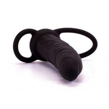 Stimulator dubla penetrare din silicon Silicone Fantasy Double Prober 15cm