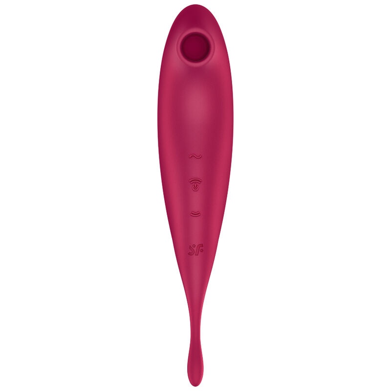 Stimulator inteligent cu unde de presiune si stimulare rotativa Satisfyer Twirling Pro+ culoare Rosu - 1 | YEO