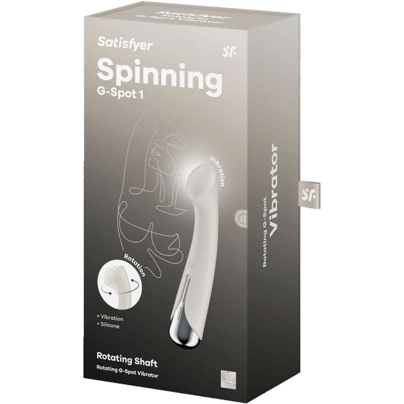 Stimulator vibrator rotativ pentru punct G Satisfyer Spinning G-Spot 1 Beige