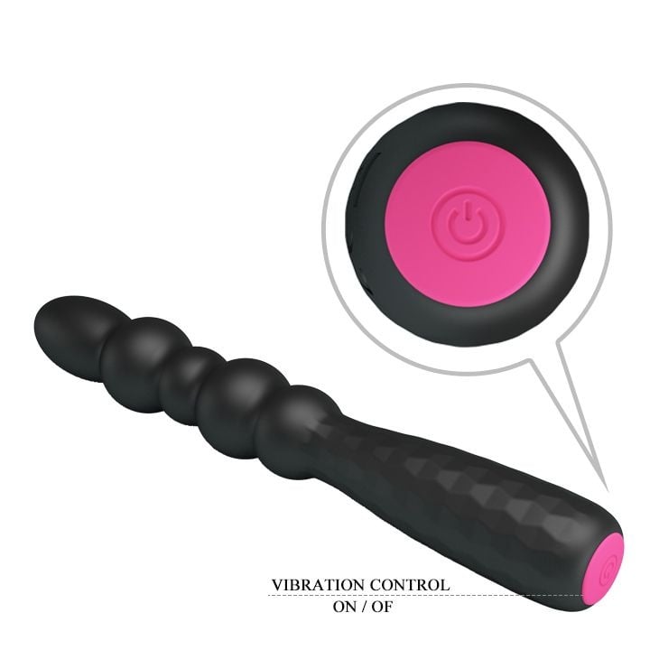 Vibrator anal 12 functii de vibratie Pretty Love Monroe Black 18.5cm - 3 | YEO