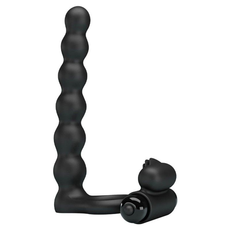 Vibrator anal din silicon cu capat cu bile si inel pentru penis Pretty Love Hercules Penis Sheath III - 1 | YEO