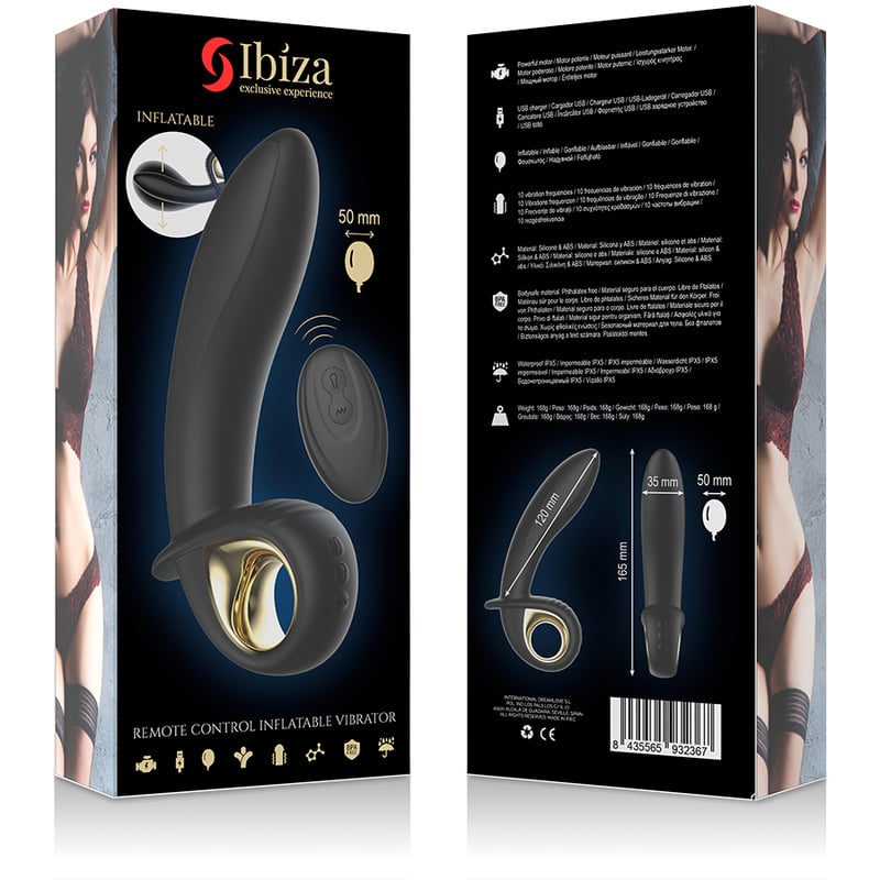 Vibrator anal vaginal gonflabil cu telecomanda Ibiza Inflatable - 2 | YEO