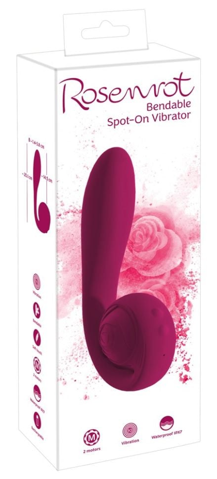 Vibrator Bendable Spot-on de la Rosenrot cu cap flexibil pentru stimularea clitorisului