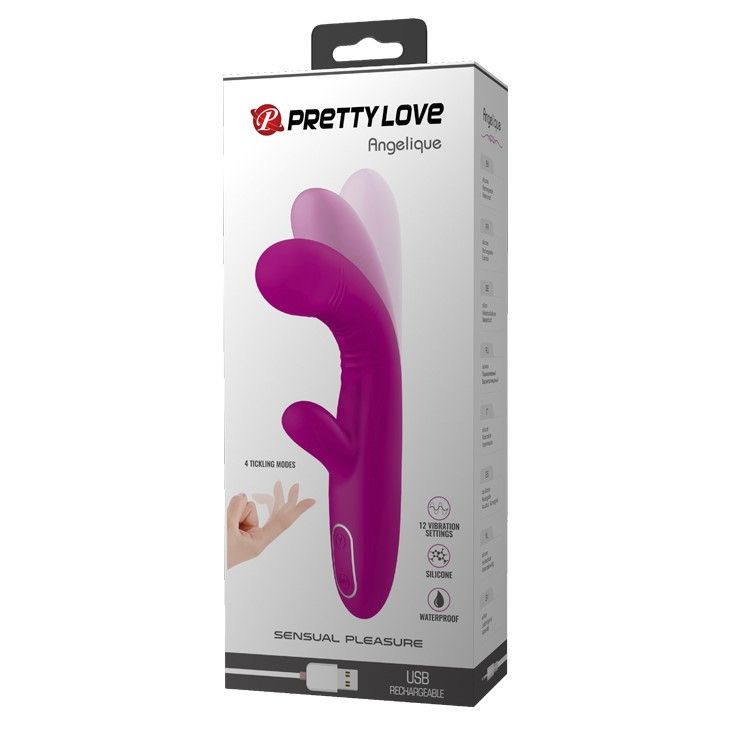 Vibrator clitoridian cu 12 functii de vibratie PRETTY LOVE - ANGELIQUE (22cm)