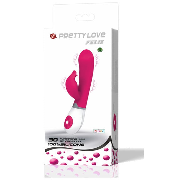 Vibrator cu stimulator clitoridian Pretty Love Felix 20cm