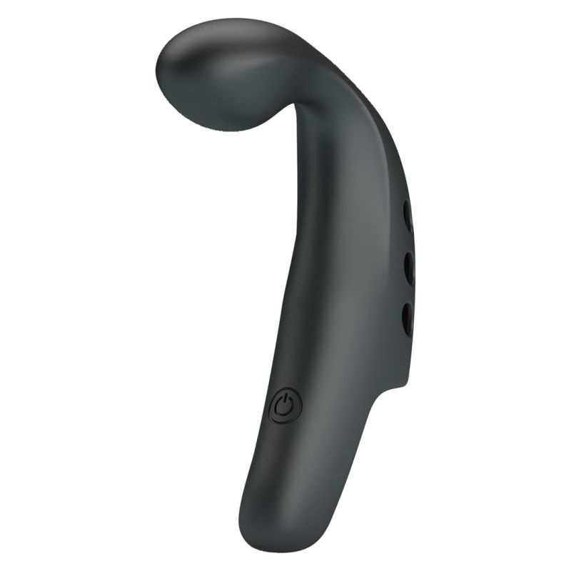 Vibrator din silicon pentru deget cu 10 setari de vibratii PRETTY LOVE FINGERING VIBRATING GORGON BLACK (9.3cm) - 1 | YEO