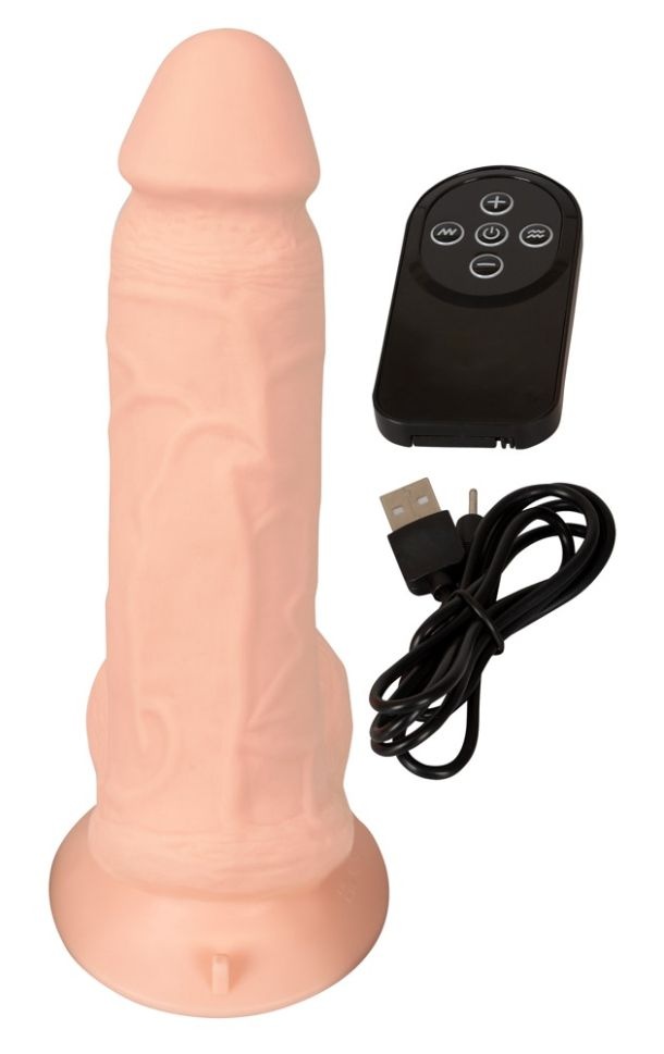 Vibrator flexibil realist cu ventuza, 10 in SexShop KUR Romania