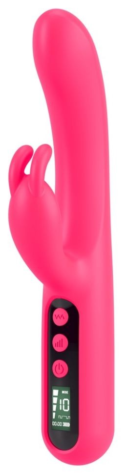 Vibrator iepure cu afișaj digital Pink Sunset Rabbit Vibrator (23,1 cm) - 2 | YEO