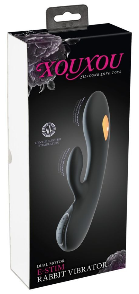 Vibrator iepure E-Stim Rabbit Vibrator (20.5cm) 10 moduri de stimulare electrică