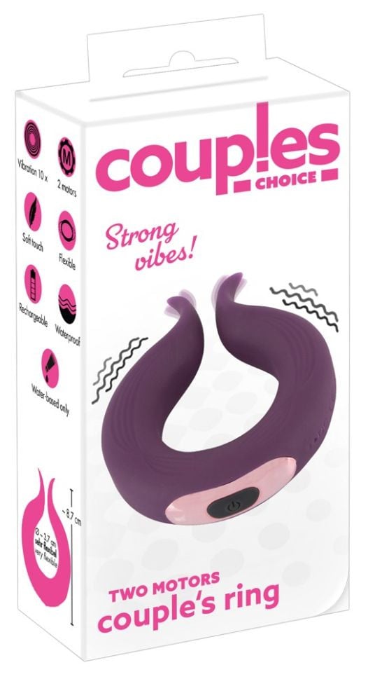 Vibrator pentru cupluri Two Motors couple’s ring