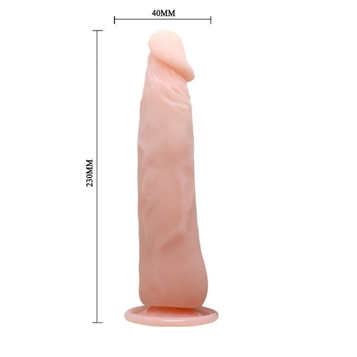 Vibrator Realist Multispeed cu Telecomanda si Ventuza, 23 cm