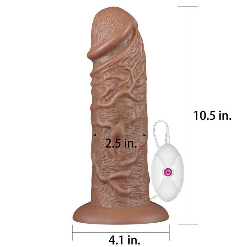 Vibrator Realistic Chubby Brown 26.25cm x 6.3cm - 3 | YEO