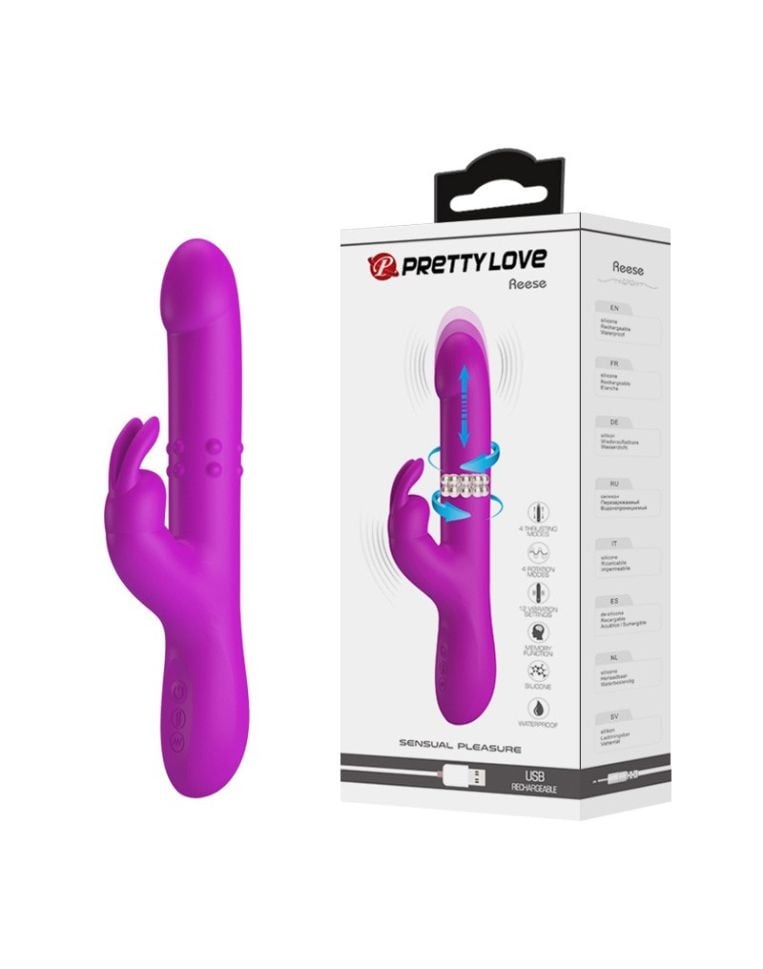 Vibrator Reese, Functii de Vibratii, Rotatii, Impingere, Silicon, USB,