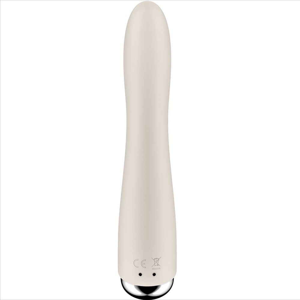 Vibrator rotativ pentru punctul G cu 5 viteze de rotație Satisfyer Spinning Vibe 1, Beige