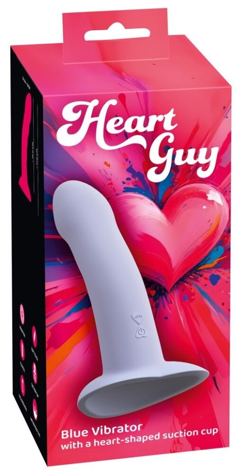 Vibrator Silicon Heart Guy Blue 17cm