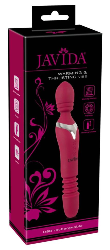 Vibrator wand cap flexibil și functie de împingere(in-out) Massage Wand - cu Incalzire si Miscare Sus/Jos - 1 | YEO