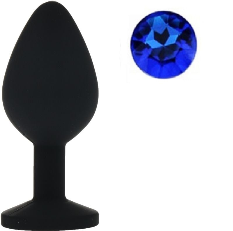 Anal Plug Silicone Buttplug Small Black/Dark Blue Guilty Toys