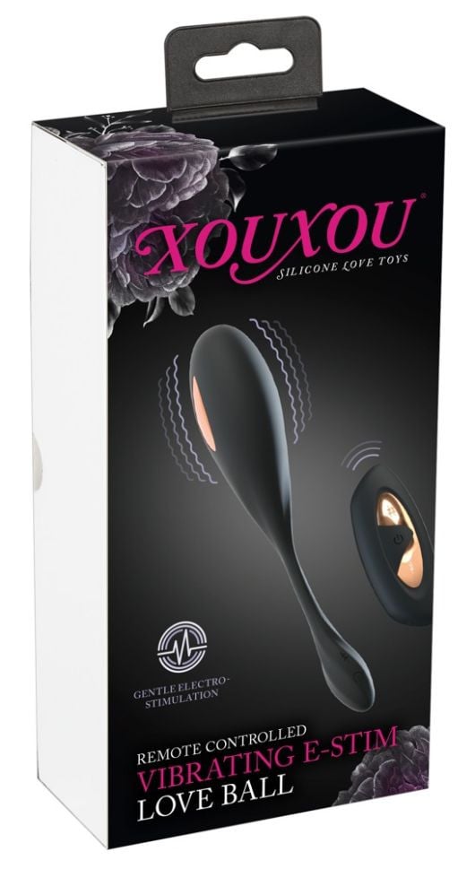 Bile vaginale 10 moduri de vibratie, 10 moduri de stimulare electrica Vibrating E-Stim Love Ball 18,6 cm