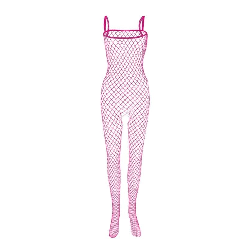 Bodystocking Crotchless Fishnet, Roz, S-L