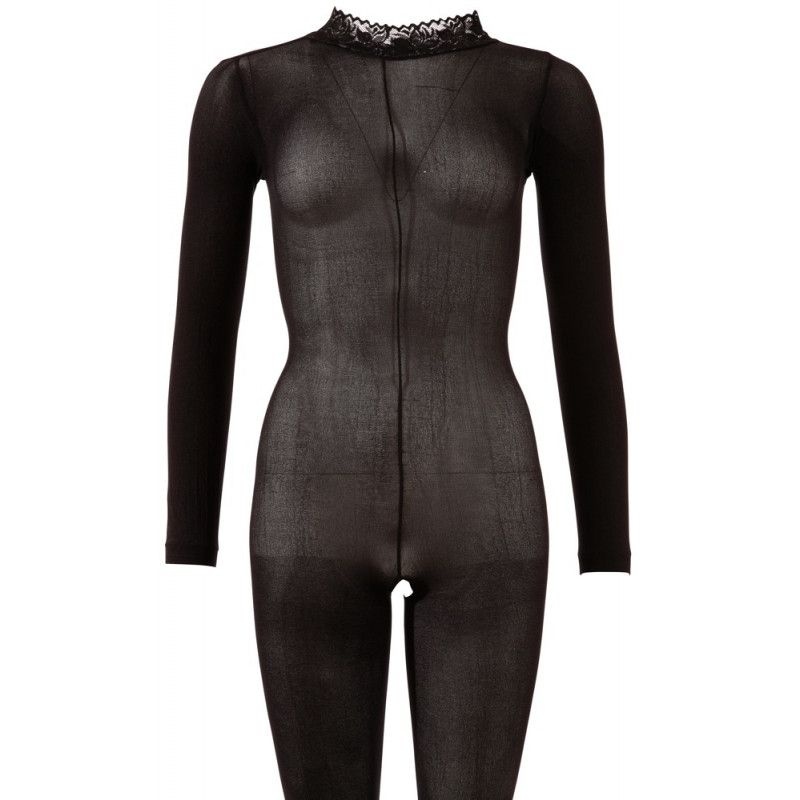 Catsuit mit Spitzenkragen black - M/L - 2 | YEO