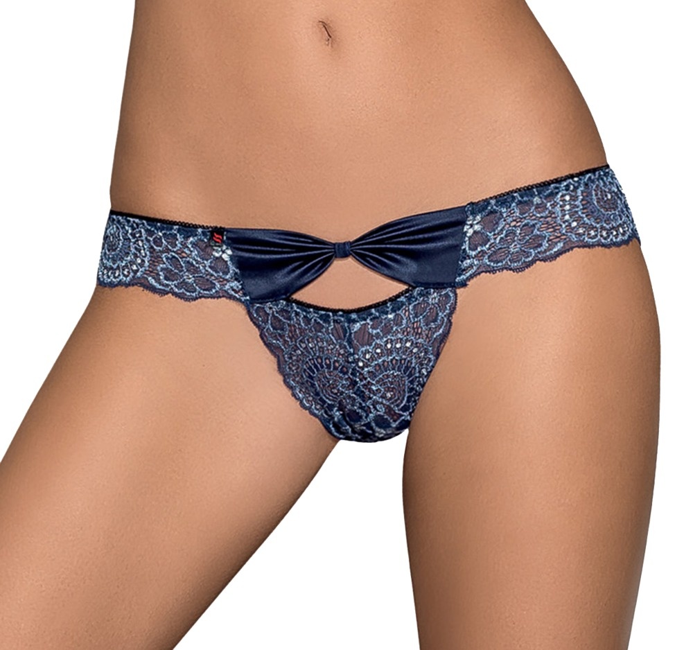 Chilotei din dantela fina cu motive florale Auroria panties, blue - L/XL - 2 | YEO