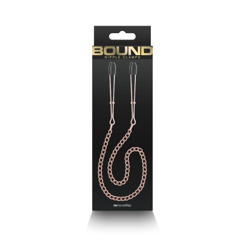 Clemele ajustabile pentru mamelon Bound - Nipple Clamps - DC3 - Rose Gold