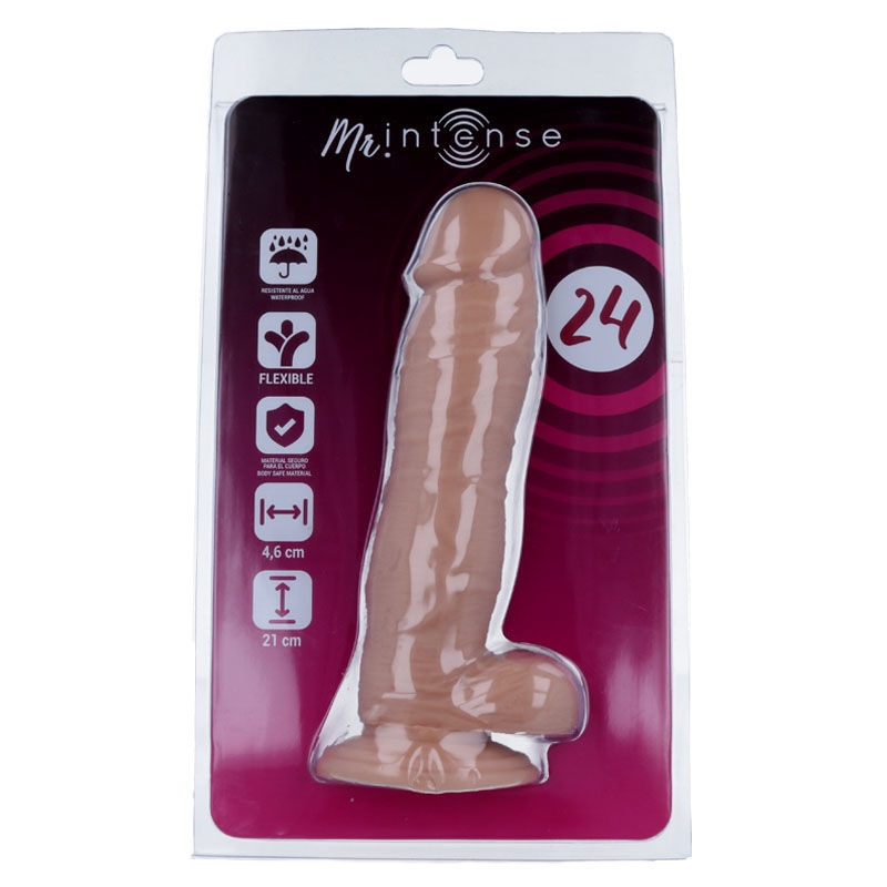 Dildo cu aspect natural de penis 21 cm lungime x 4.6 cm diametru Mr Intense - 2 | YEO