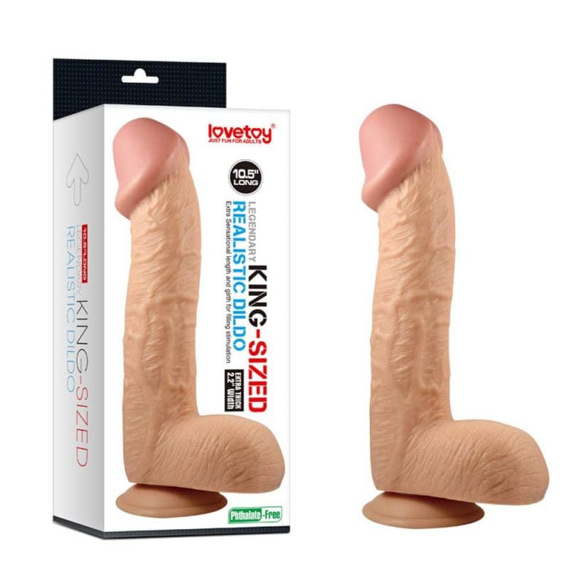 Dildo gigant, super realist, cu ventuza pentru fixare Legendary King-sized Realistic Dildo 32 x 5.9cm