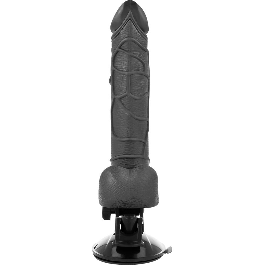 Dildo realist cu vibratii cu telecomanda 19.5 x 4cm 12 moduri de vibrație NEGRU - 3 | YEO