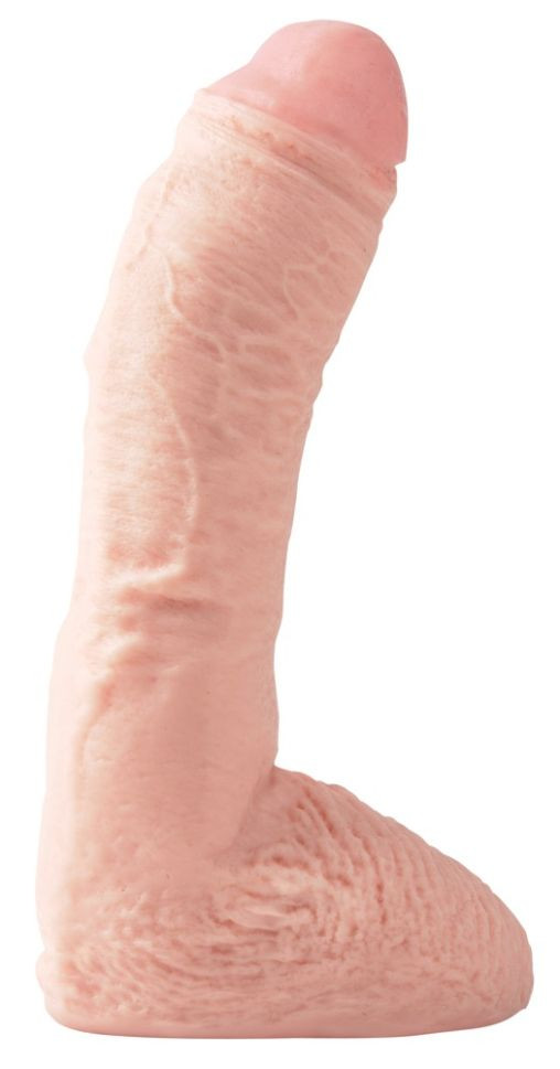 Dildo realist de dimensiuni mari cu gland, vene si testicule pronuntate 10\'\' Fat Boy (25 cm)