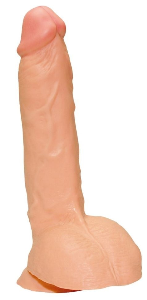 Dildo realist din material foarte flexibil, cu ventuza de fixare Big Dong Nature (23 cm)