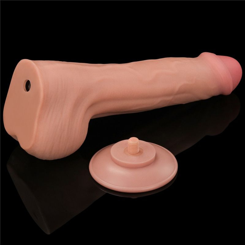 Dildo realist gigantic 11.5\'\' King Sized Sliding Skin Dual Layer Dong (29cm) - 3 | YEO